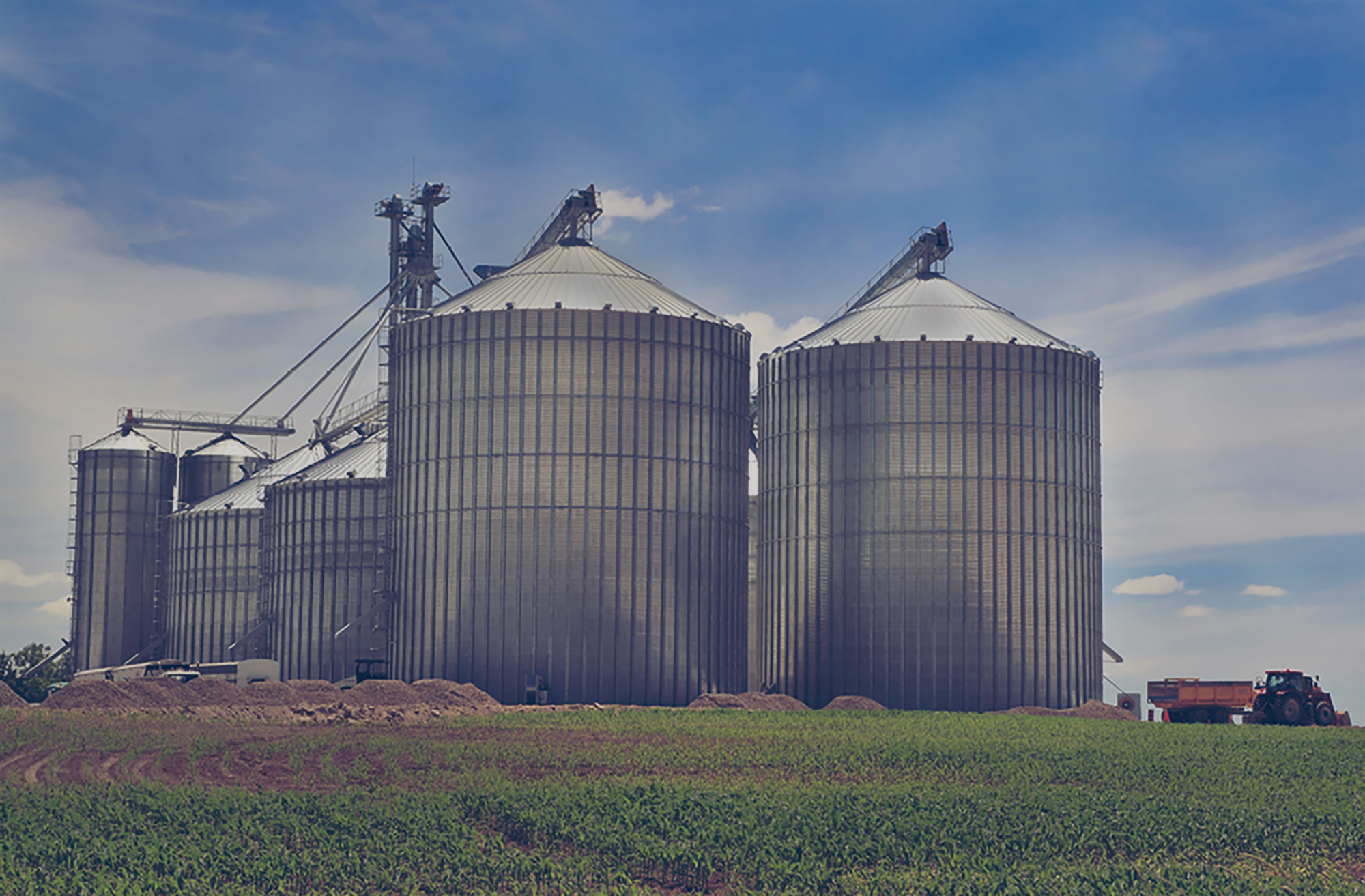 Large grain and crop drying building. 