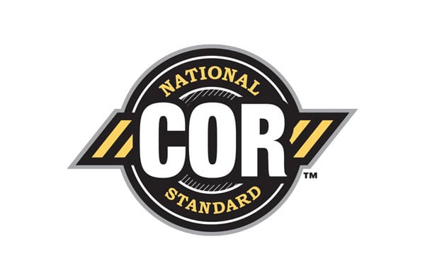 Logo for the National COR Standards. Superior Propane has received COR accreditation in key provinces across Canada.