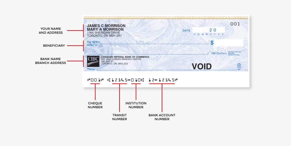 CIBC sample cheque