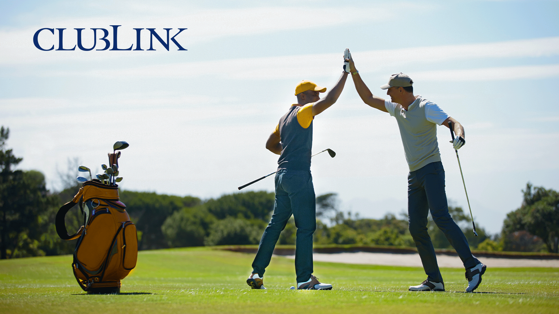 Two Superior Propane customers playing golf