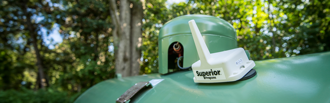 propane tank with sensor