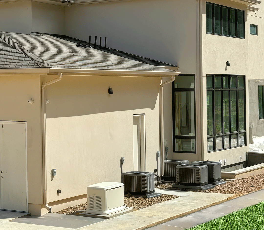 home with standby power generator