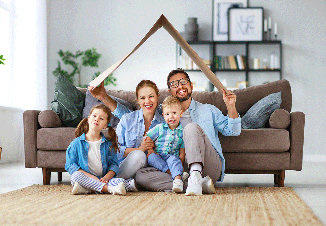 Family on propane heated home