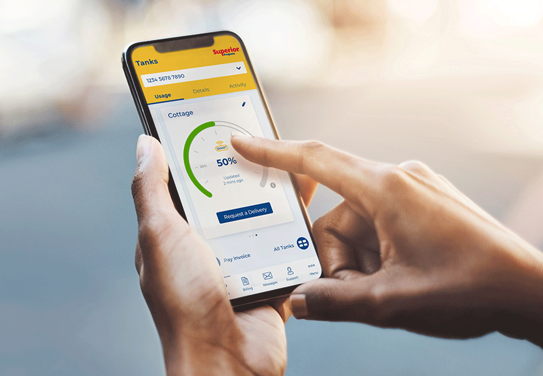 mySUPERIOR propane management mobile app