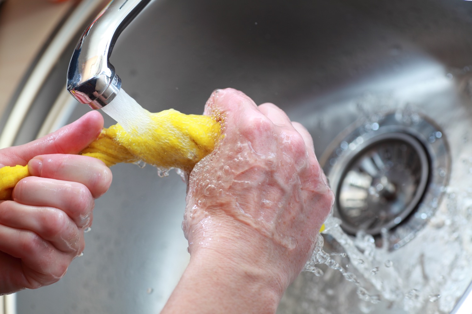 Cloth Under Running Water