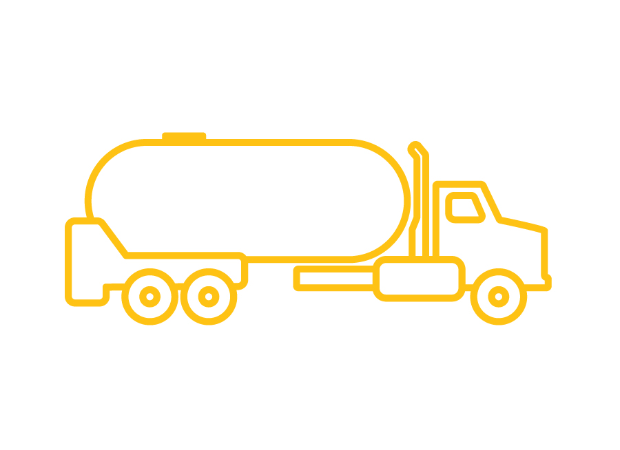 Propane Truck icon used to indicate automatic deliveries.