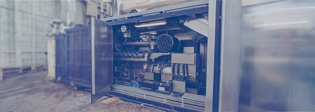 Inside of a commercial propane power generator